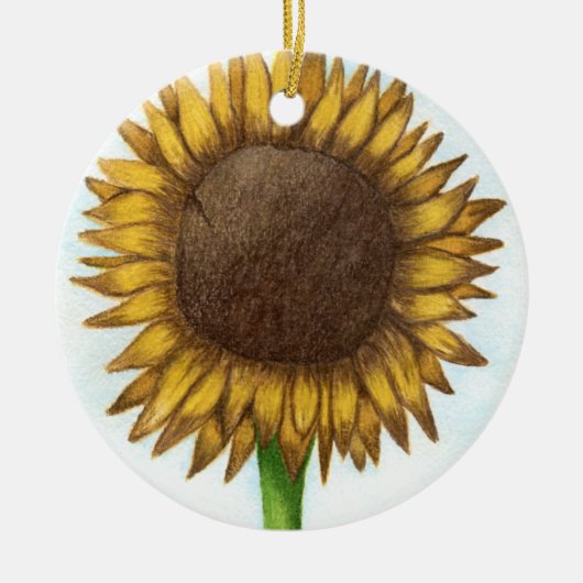 Hübsche Sonnenblume Keramik Ornament (Vorne)