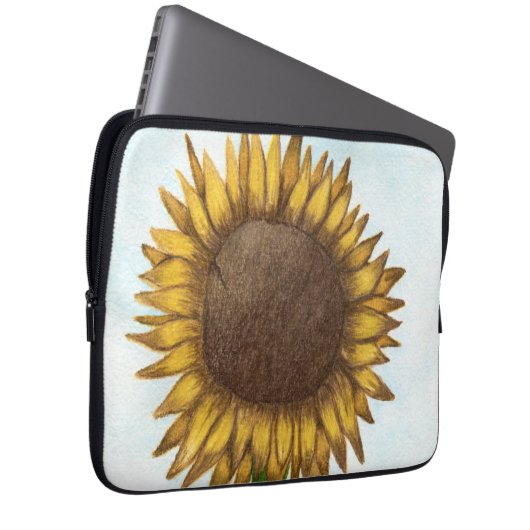 Hübsche Sonnenblume Laptopschutzhülle (Vorne Rechts)