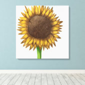 Hübsche Sonnenblume Leinwanddruck (Insitu (Holzboden))