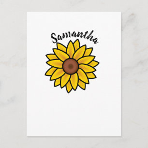 Hübsche Sonnenblume Personalisiert Postkarte