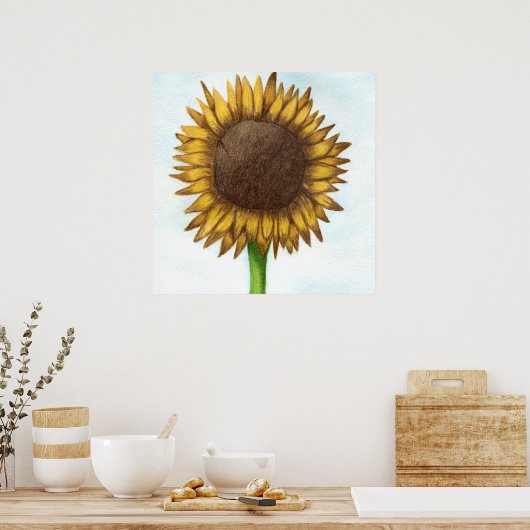 Hübsche Sonnenblume Poster (Küche)