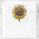 Hübsche Sonnenblume Quadratischer Aufkleber (Tasche)