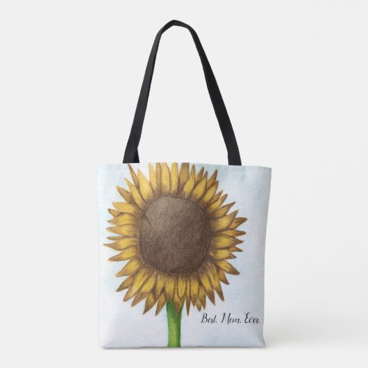 Hübsche Sonnenblume Tasche (Rückseite)