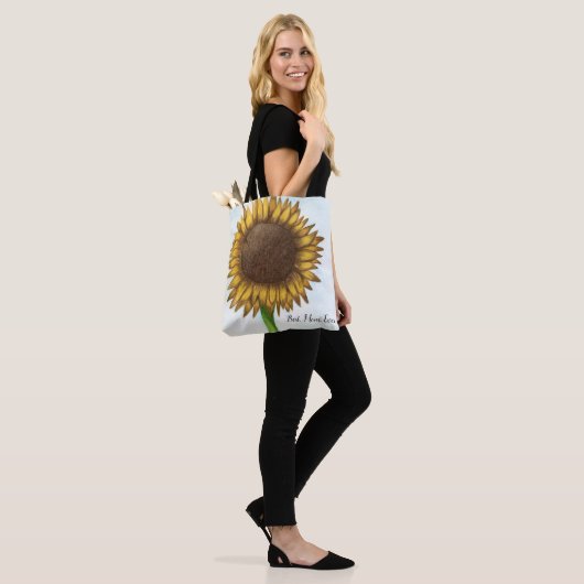 Hübsche Sonnenblume Tasche (Am Model)