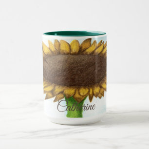 Hübsche Sonnenblume Tasse