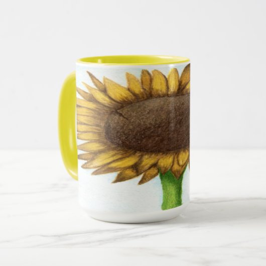 Hübsche Sonnenblume Tasse (Vorderseite Links)