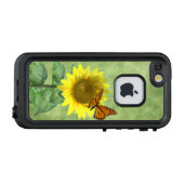 Hübsche Sonnenblume und Schmetterling LifeProof iPhone Hülle (Rückseite (Horizontal))