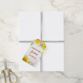 Hübsche Sonnenblumen-Baby-Party Geschenkanhänger (Mit Garn)