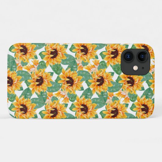 Hübsche Sonnenblumen Gelb und Grün Case-Mate iPhone Hülle (Rückseite (Horizontal))