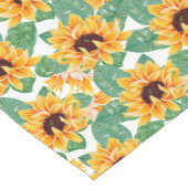 Hübsche Sonnenblumen Gelb und Grün Kurzer Tischläufer (Ecke)