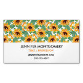 Hübsche Sonnenblumen Gelb und Grün Magnetische Visitenkarte (Vorderseite)