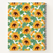 Hübsche Sonnenblumen Gelb und Grün Notizblock (Rückseite)