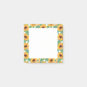 Hübsche Sonnenblumen Gelb und Grün Post-it Klebezettel (Vorderseite)