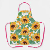 Hübsche Sonnenblumen Gelb und Grün Schürze (Vorderseite)
