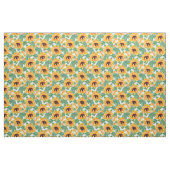 Hübsche Sonnenblumen Gelb und Grün Stoff (Yard (91,4 cm))