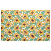 Hübsche Sonnenblumen Gelb und Grün Stoff (Fat Quarter (45,7 x 55,9 cm))