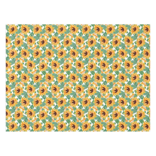 Hübsche Sonnenblumen Gelb und Grün Tischdecke (Vorderseite (Horizontal))