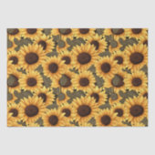 Hübsche Sonnenblumen-Illustration überall Seidenpapier (Vorderseite)