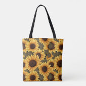 Hübsche Sonnenblumen-Illustration überall Tasche (Rückseite)