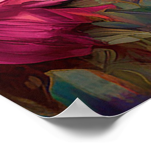 Hübsche Sonnenblumen im Feld farbenfroher Blume Poster (Ecke)