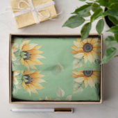 Hübsche Sonnenblumen im Grünen Seidenpapier (Geschenk)