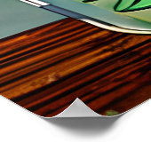 Hübsche Sonnenblumen in Glasvitrinen Poster (Ecke)