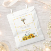 Hübsche Sonnenblumen & Kreuz Trauer-Samenpackung Geschenktütchen (Ausgeschnitten)