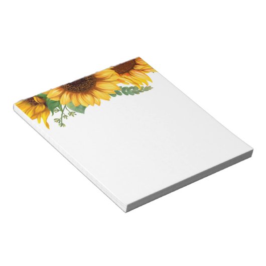 Hübsche Sonnenblumen Notepad Notizblock (angewinkelt)