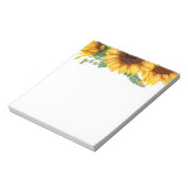 Hübsche Sonnenblumen Notepad Notizblock (Rotiert)