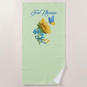 Hübsche Sonnenblumen und Butterfly Ukraine Unterst Strandtuch