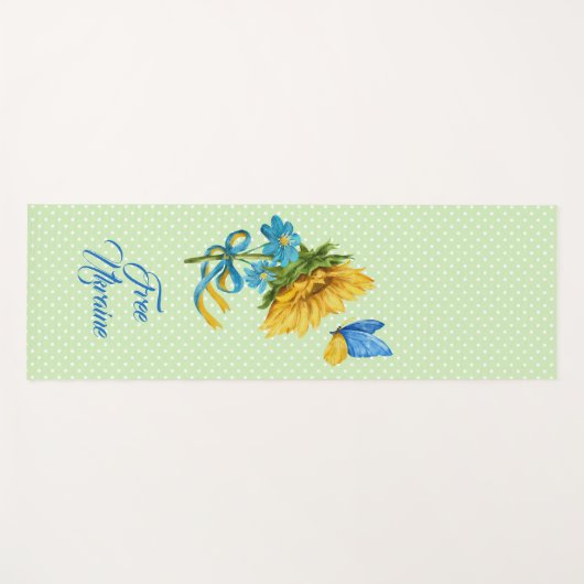 Hübsche Sonnenblumen und Butterfly Ukraine Unterst Yogamatte (Vorderseite (Horizontal))