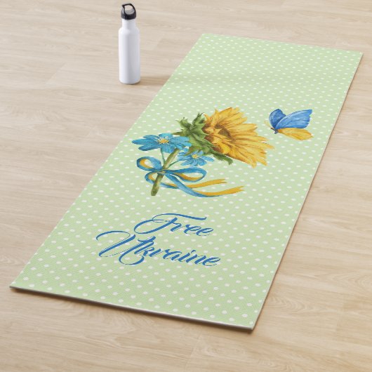Hübsche Sonnenblumen und Butterfly Ukraine Unterst Yogamatte (Beispiel)
