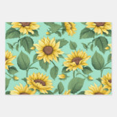 Hübsche Sonnenblumenspulpapier Geschenkpapier Set (Vorderseite 3)