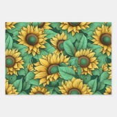 Hübsche Sonnenblumenspulpapier Geschenkpapier Set (Vorderseite)