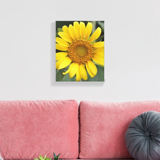 Hübsche Sonnengelbe Sonnenblume 8" x 10" Leinwanddruck (Insitu (Wohnzimmer))
