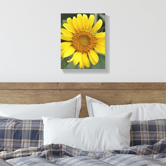 Hübsche Sonnengelbe Sonnenblume 8" x 10" Leinwanddruck (Insitu (Schlafzimmer))