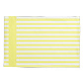 Hübsche, sonnengelbe und weiße Streifen nach Maß Kissenbezug (Rückseite)