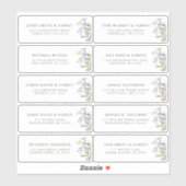 Hübsche Spring-Wildblume: Name des Wiesengängers Aufkleber (Blatt)