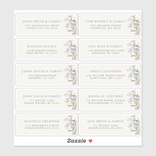 Hübsche Spring-Wildblume: Name des Wiesengängers Aufkleber (Blatt)