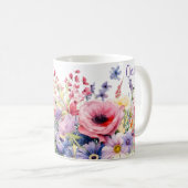 Hübsche Springtime-Blume fügen dem Namensgeschenk- Kaffeetasse (VorderseiteRechts)