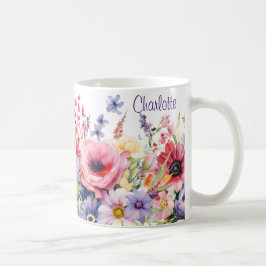 Hübsche Springtime-Blume fügen dem Namensgeschenk- Kaffeetasse