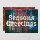 Hübsche Stadtbezirke Frohe Festtage Urlaub Feiertagskarte (Vorne/Hinten)