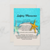 Hübsche Starfish Summer Beach Sicherheitsmaßnahmen Begleitkarte (Vorne/Hinten)