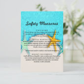 Hübsche Starfish Summer Beach Sicherheitsmaßnahmen Begleitkarte (Stehend Vorderseite)