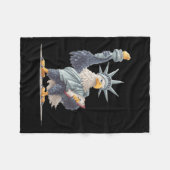 Hübsche Statuenkostüme für Patriotische Kleidung L Fleecedecke (Vorderseite (Horizontal))