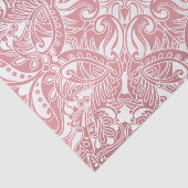 Hübsche staubige Rose und Weiß Paisley Seidenpapier (Ausschnitt)