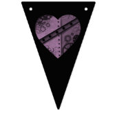 Hübsche Steampunkherzen Wimpelkette (Erste Fahne)