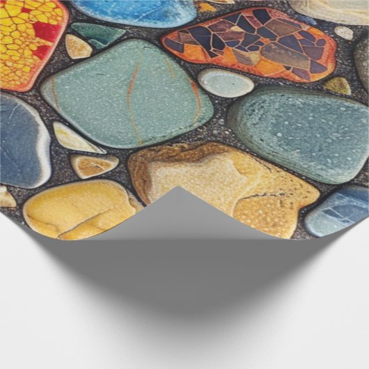 Hübsche Steine Geschenkpapier (Ecke)