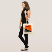 Hübsche Sterne & Punkte Orange & Black Fall/Hallow Tragetasche (Vorderseite (Model))