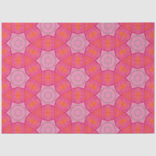 Hübsche Sterne rosa und orangefarbenes Gewebe Seidenpapier